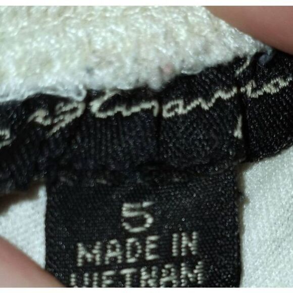 CITY TRIANGLES NAVY & CREAM LACE BODICE SKATER DRESS SZ.5 EUC. - Picture 5 of 5